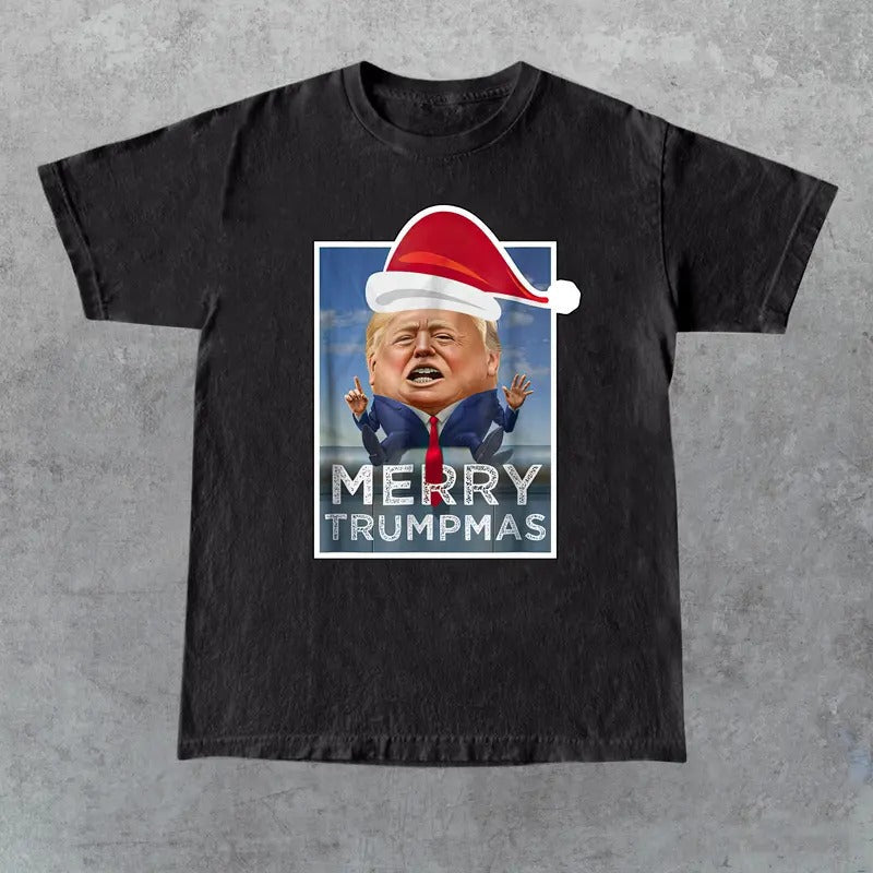Merry Trumpmas Donald Trump Fan Her Him - Adult & Kids T-Shirts, Sweatshirts & Hoodies apparel design preview 1