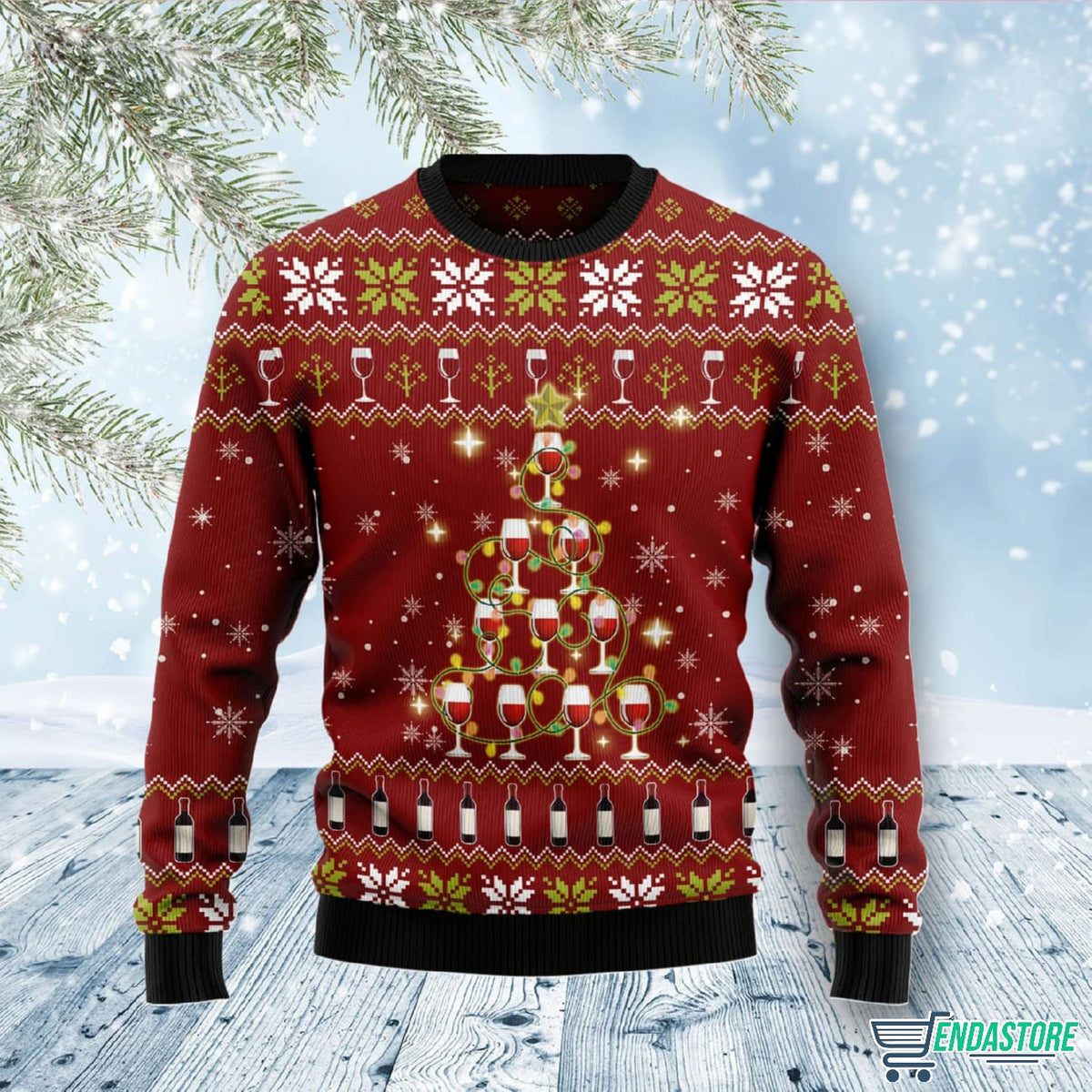 Merry Winemas 3D Ugly Christmas Sweater - Holiday Gift product image