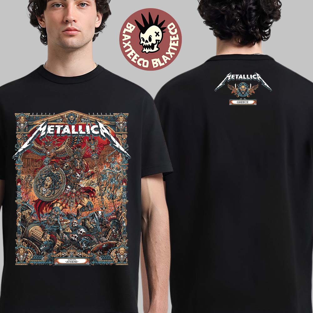 Metallica M72 Athens 2026 Venue Merch At Greece - Adult & Kids T-Shirts, Sweatshirts & Hoodies apparel design preview 1