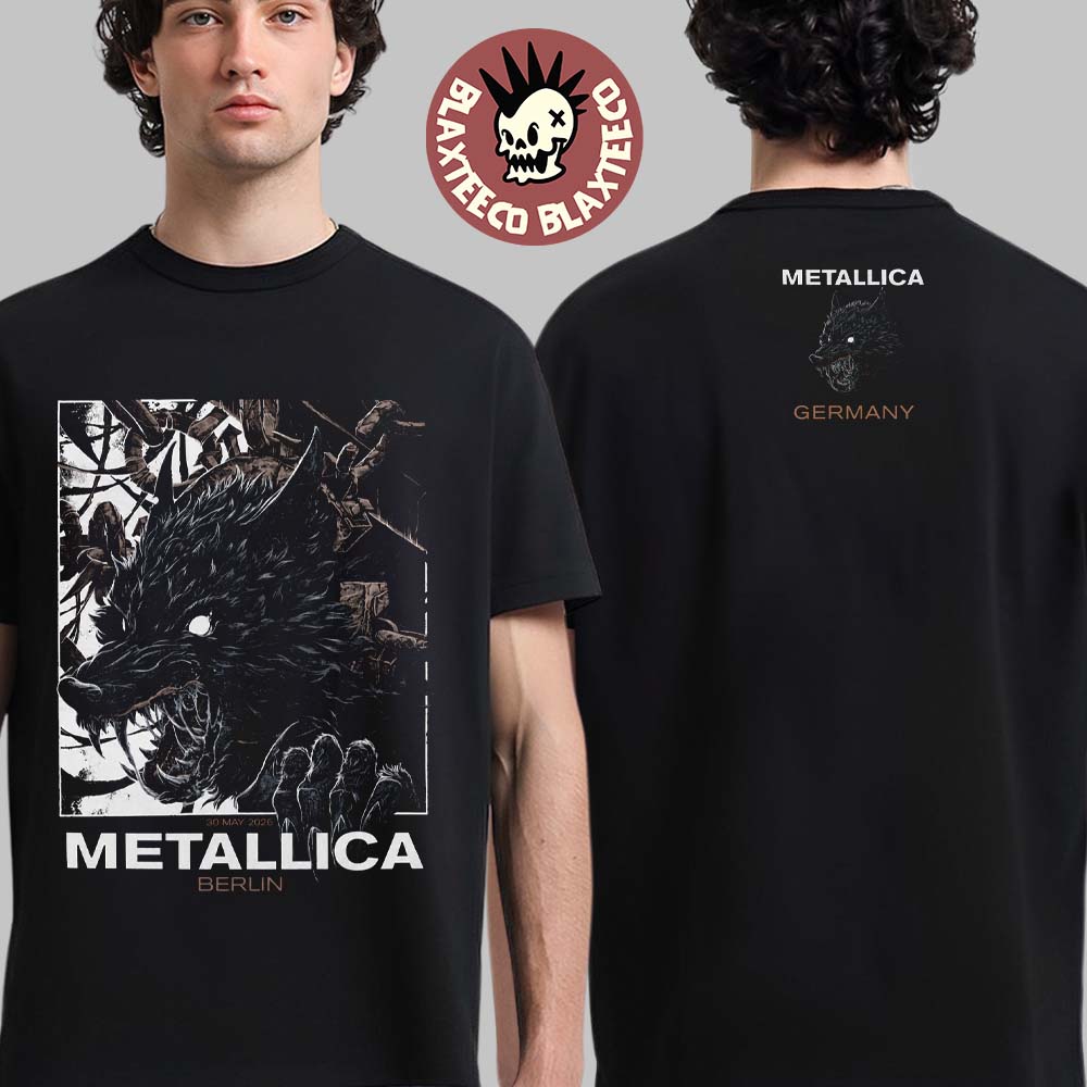 Metallica M72 Berlin Germany 2026 Pop Up Shop Merch - Adult & Kids T-Shirts, Sweatshirts & Hoodies apparel design preview 1