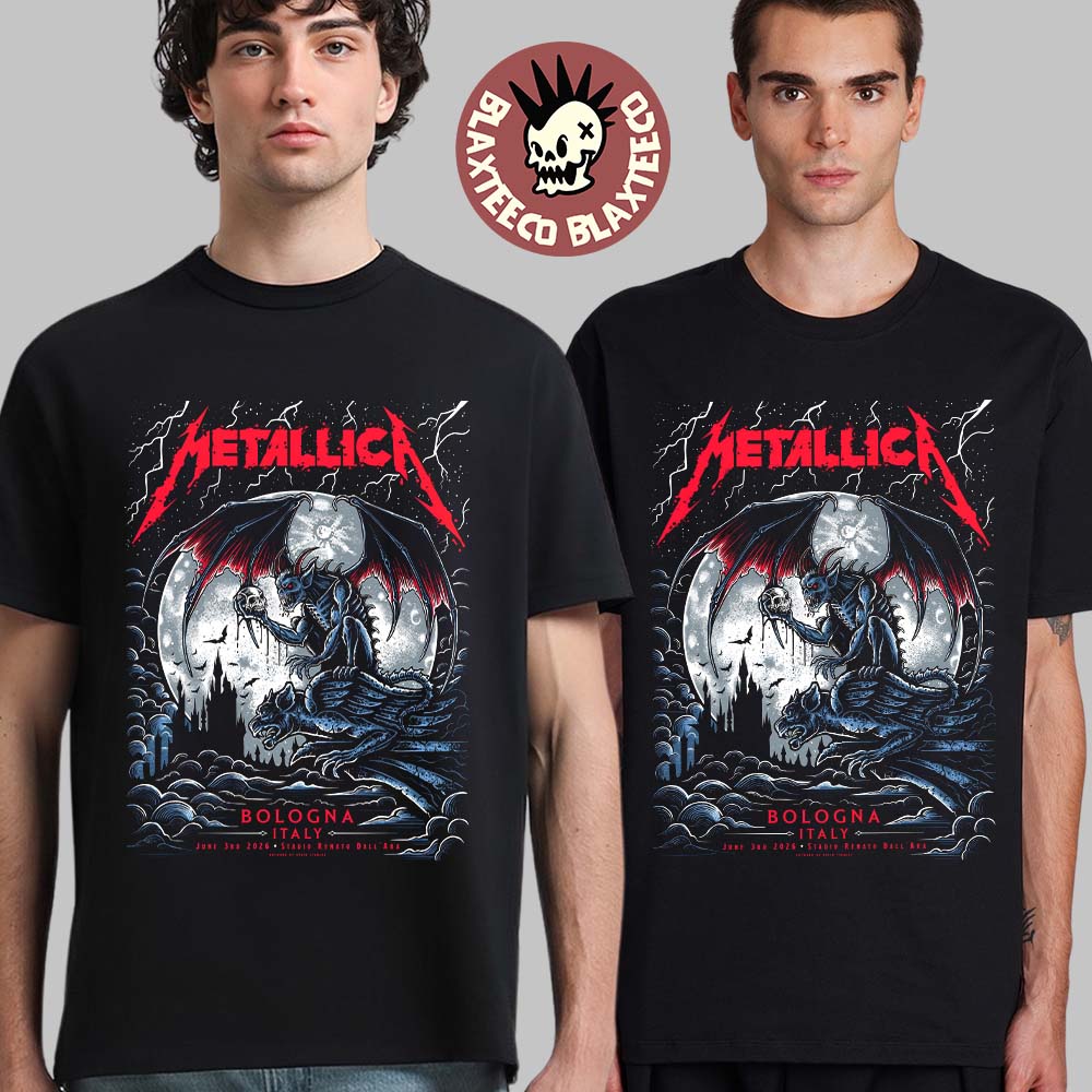 Metallica M72 Bologna Italy 2026 Pop Up Shop Poster - Adult & Kids T-Shirts, Sweatshirts & Hoodies apparel design preview 1