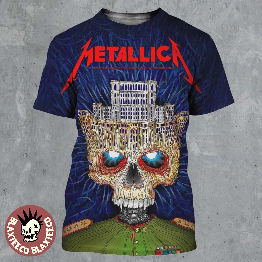 Metallica M72 Bucharest 2026 Venue Poster Stadium - Adult & Kids T-Shirts, Sweatshirts & Hoodies apparel design preview 1