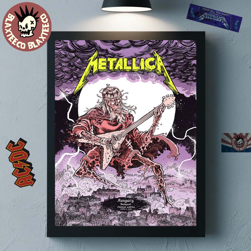 Metallica M72 Budapest Hungary 2026 Event Poster At - Adult & Kids T-Shirts, Sweatshirts & Hoodies apparel design preview 1