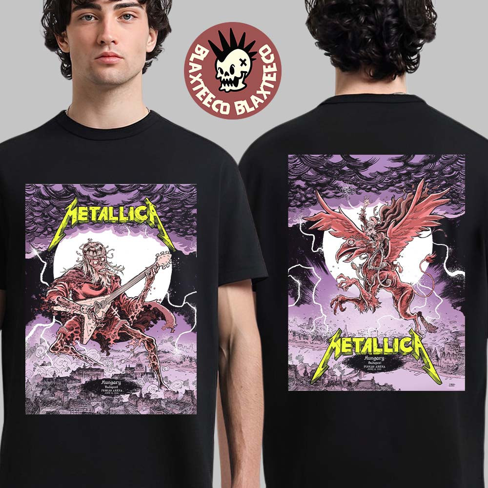 Metallica M72 Budapest Hungary 2026 Night 1 And 2 - Adult & Kids T-Shirts, Sweatshirts & Hoodies apparel design preview 1