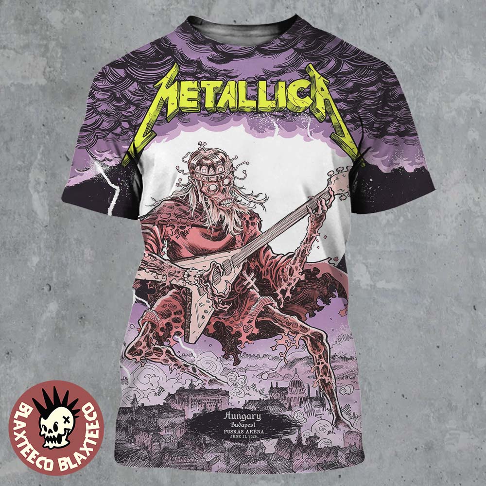 Metallica M72 Budapest Hungary 2026 Night 1 Event - Adult & Kids T-Shirts, Sweatshirts & Hoodies apparel design preview 1