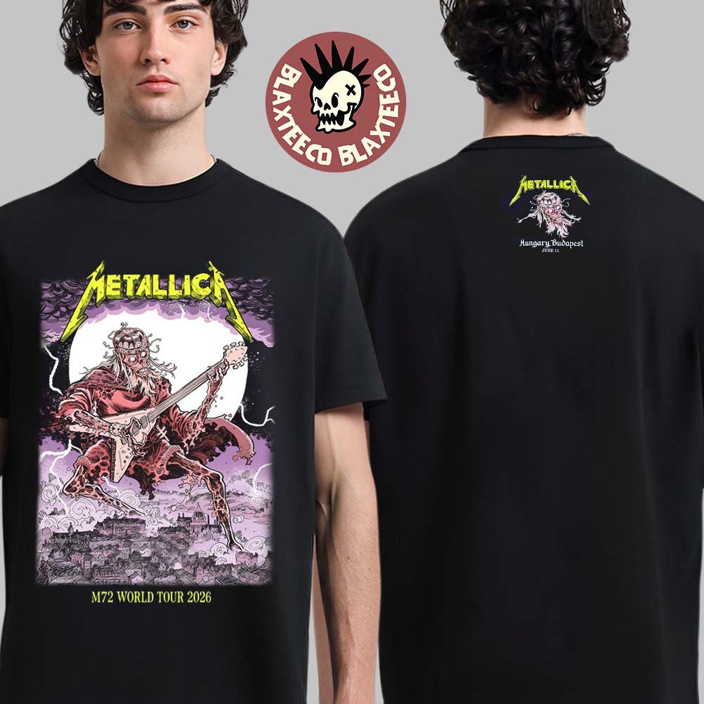 Metallica M72 Budapest Hungary 2026 Night 1 Venue - Adult & Kids T-Shirts, Sweatshirts & Hoodies apparel design preview 1