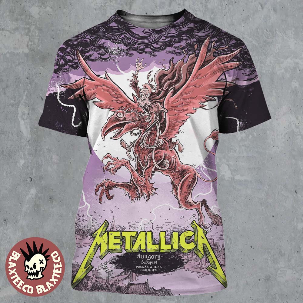 Metallica M72 Budapest Hungary 2026 Night 2 Event - Adult & Kids T-Shirts, Sweatshirts & Hoodies apparel design preview 1