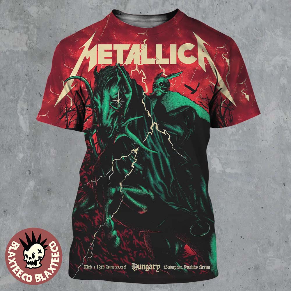 Metallica M72 Budapest Hungary 2026 Pop Up Shop - Adult & Kids T-Shirts, Sweatshirts & Hoodies apparel design preview 1