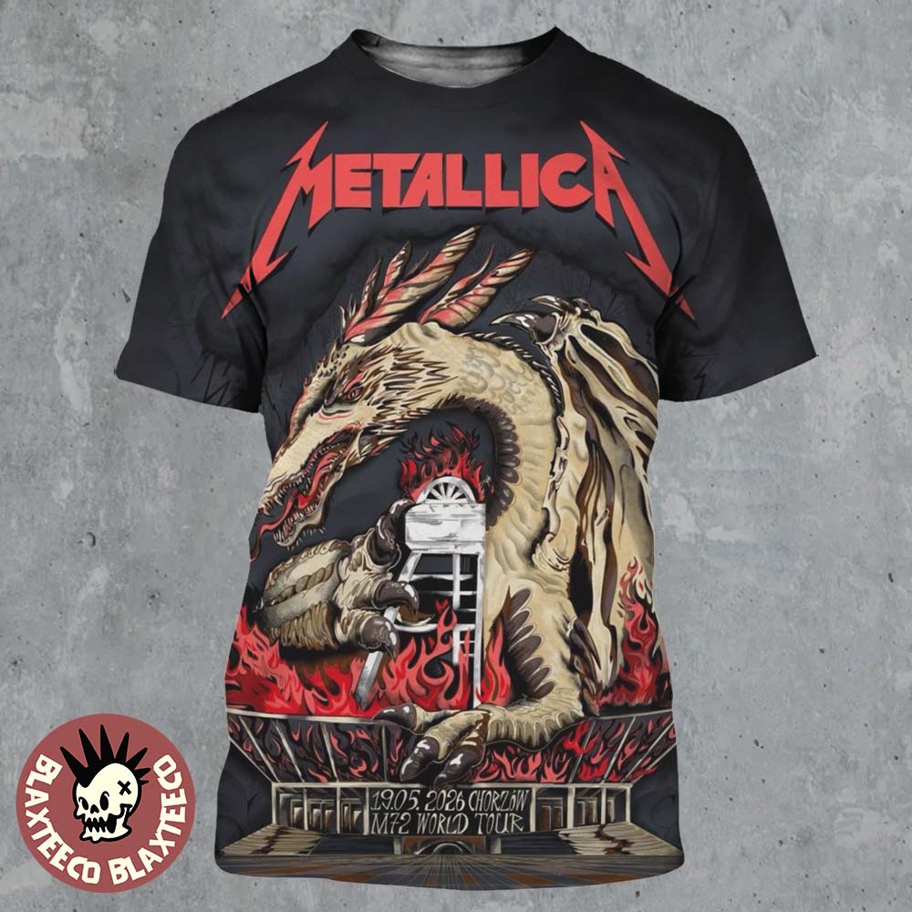 Metallica M72 Chorzów 2026 Venue Poster Poland At - Adult & Kids T-Shirts, Sweatshirts & Hoodies apparel design preview 1