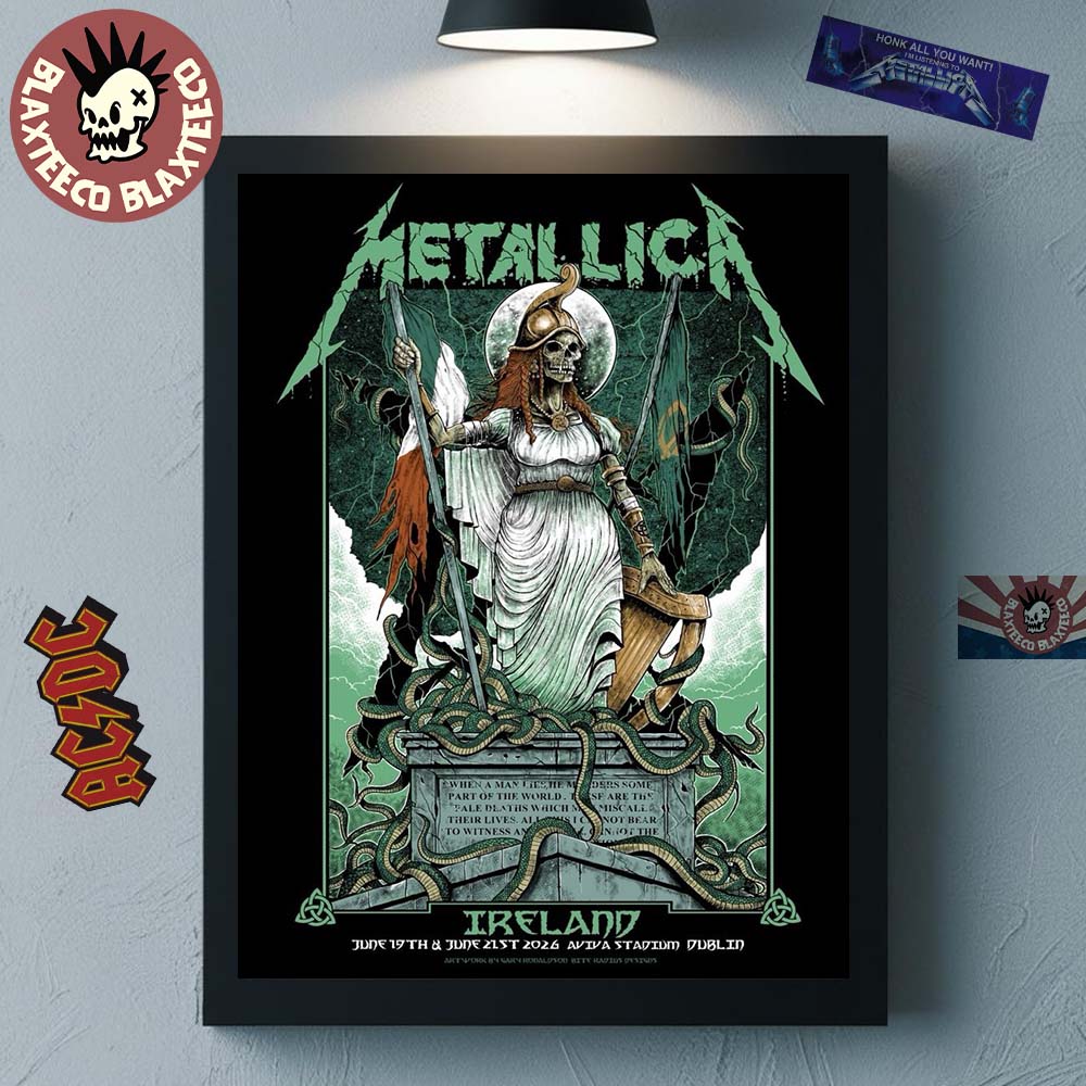 Metallica M72 Dublin Ireland 2026 Pop Up Shop Poster - Adult & Kids T-Shirts, Sweatshirts & Hoodies apparel design preview 1