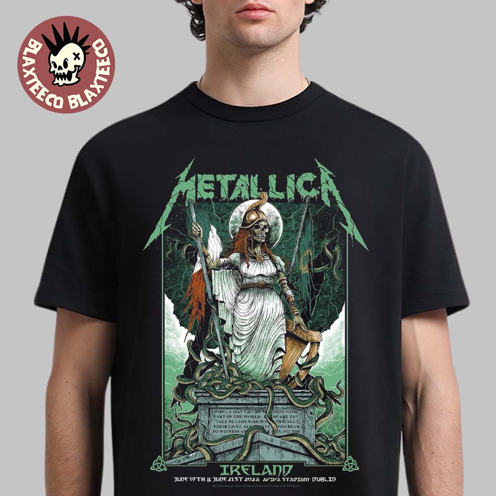 Metallica M72 Dublin Ireland 2026 Pop Up Shop Poster - Adult & Kids T-Shirts, Sweatshirts & Hoodies apparel design preview 1