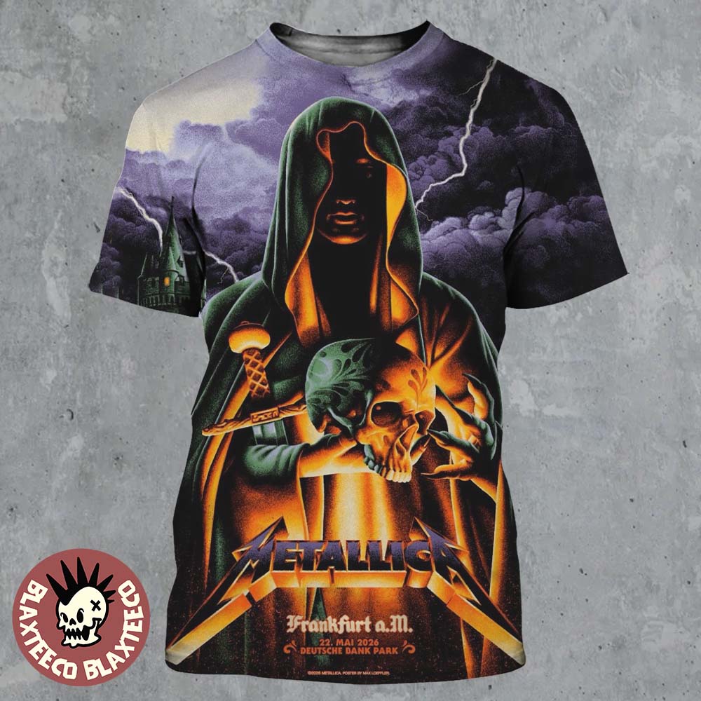 Metallica M72 Frankfurt 2026 Night 1 Venue Poster At - Adult & Kids T-Shirts, Sweatshirts & Hoodies apparel design preview 1