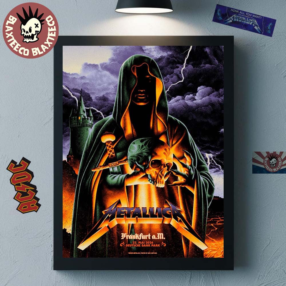 Metallica M72 Frankfurt 2026 Night 1 Venue Poster At - Adult & Kids T-Shirts, Sweatshirts & Hoodies apparel design preview 1