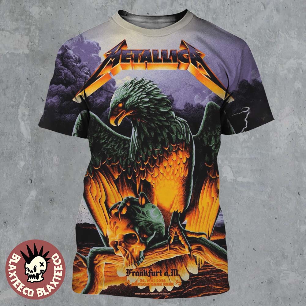 Metallica M72 Frankfurt 2026 Night 2 Venue Poster At - Adult & Kids T-Shirts, Sweatshirts & Hoodies apparel design preview 1