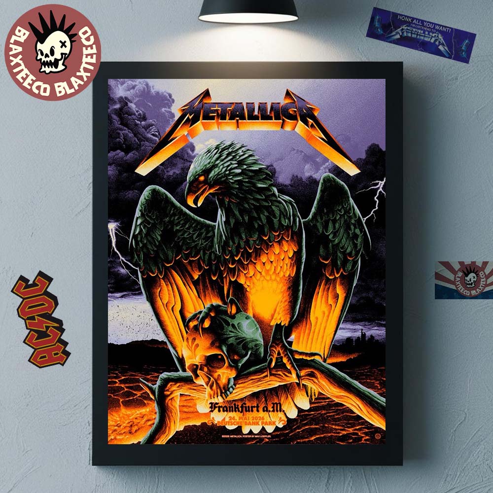 Metallica M72 Frankfurt 2026 Night 2 Venue Poster At - Adult & Kids T-Shirts, Sweatshirts & Hoodies apparel design preview 1