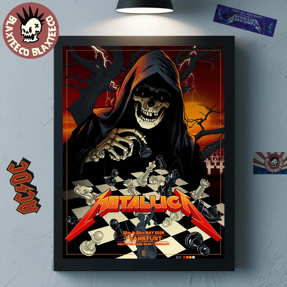 Metallica M72 Frankfurt 2026 Pop Up Shop Poster At - Adult & Kids T-Shirts, Sweatshirts & Hoodies apparel design preview 1