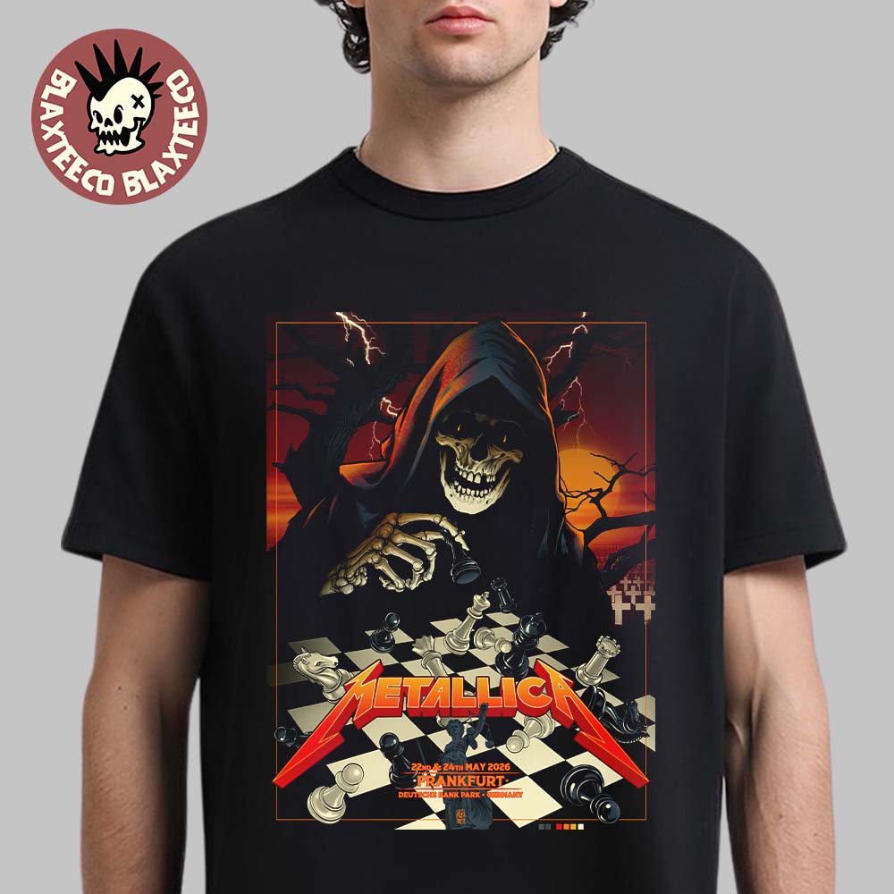 Metallica M72 Frankfurt 2026 Pop Up Shop Poster At - Adult & Kids T-Shirts, Sweatshirts & Hoodies apparel design preview 1
