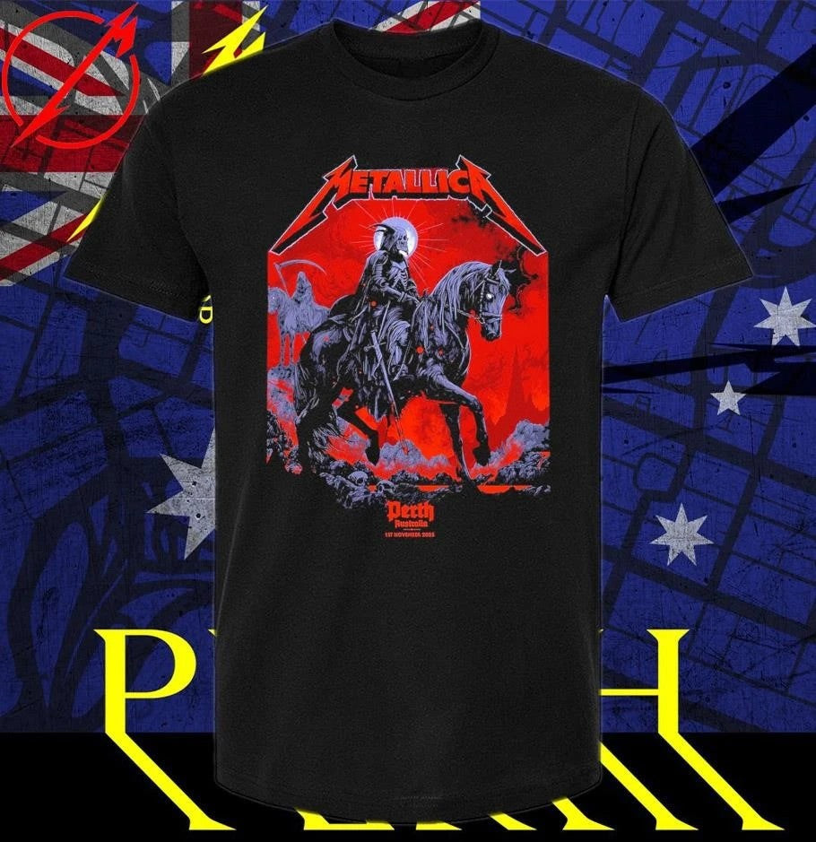 Metallica M72 Perth 2025 November 1, Optus Stadium, - Adult & Kids T-Shirts, Sweatshirts & Hoodies apparel design preview 1