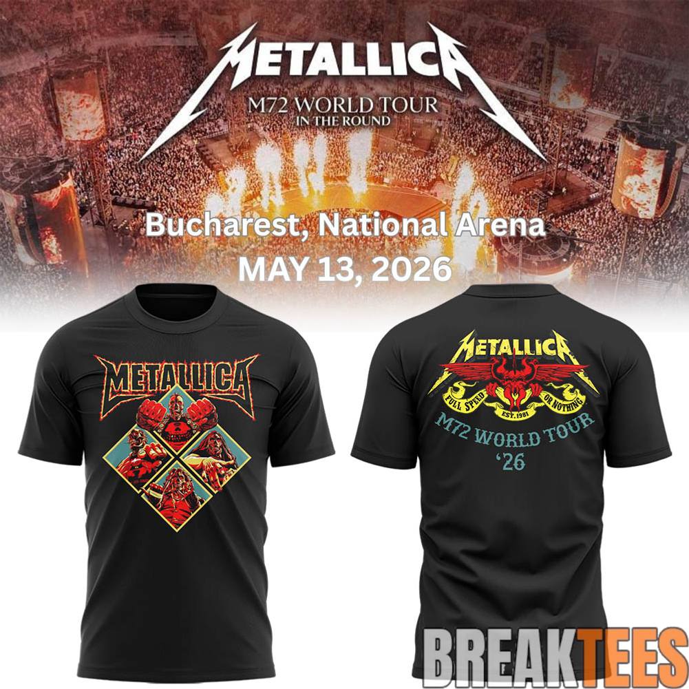 Metallica M72BUCHAREST - Adult & Kids T-Shirts, Sweatshirts & Hoodies apparel design preview 1