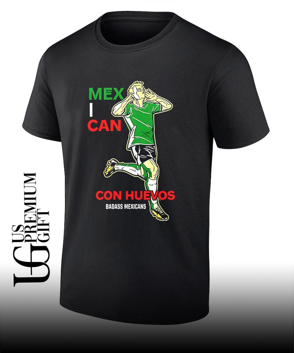 Mexican Con Huevos Badass Mexicans Mexico Soccer - Adult & Kids T-Shirts, Sweatshirts & Hoodies apparel design preview 1