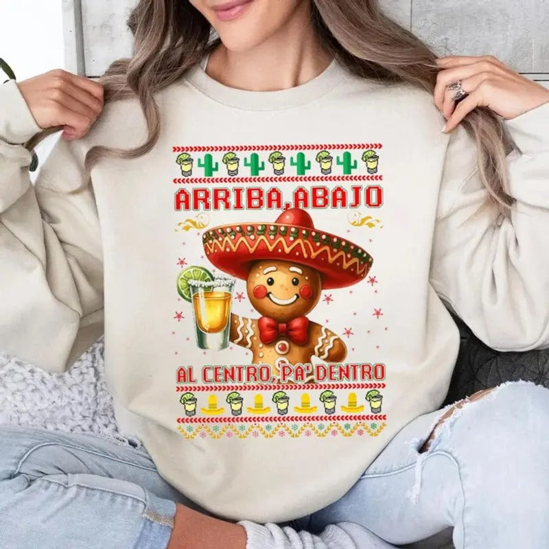 Mexican Gingerbread Sombrero Arriba Abajo Al Centro - Adult & Kids T-Shirts, Sweatshirts & Hoodies apparel design preview 1