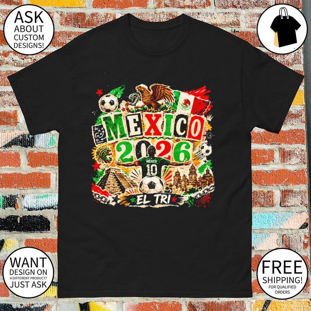 Mexico 2026 Aztec Warrior Viva Soccer Graphic El Tri - Adult & Kids T-Shirts, Sweatshirts & Hoodies apparel design preview 1