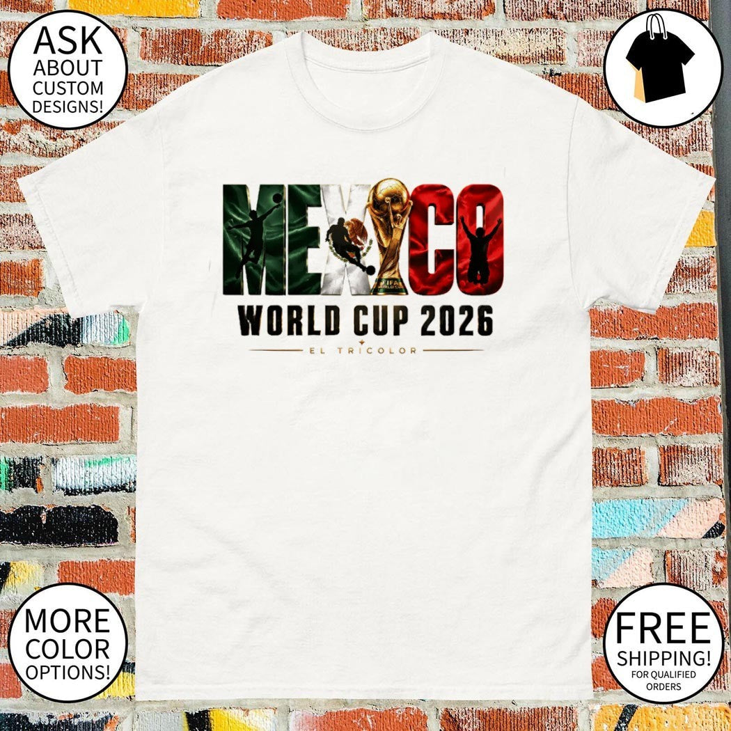 Mexico 2026 World Cup El Tri Soccer Fan Graphic - Adult & Kids T-Shirts, Sweatshirts & Hoodies apparel design preview 1
