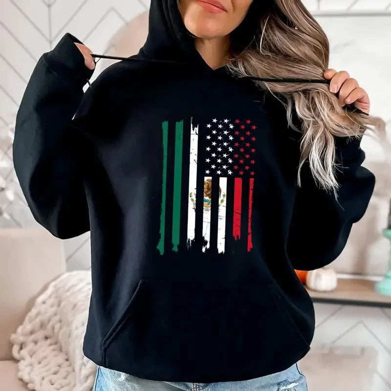 Mexico Flag Cince De Mayo Proud Mexican American - Adult & Kids T-Shirts, Sweatshirts & Hoodies apparel design preview 1