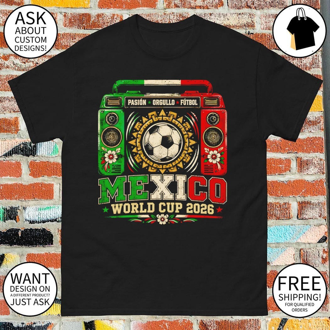 Mexico Soccer Boombox Pasion Orgullo Futbol World Cup - Adult & Kids T-Shirts, Sweatshirts & Hoodies apparel design preview 1