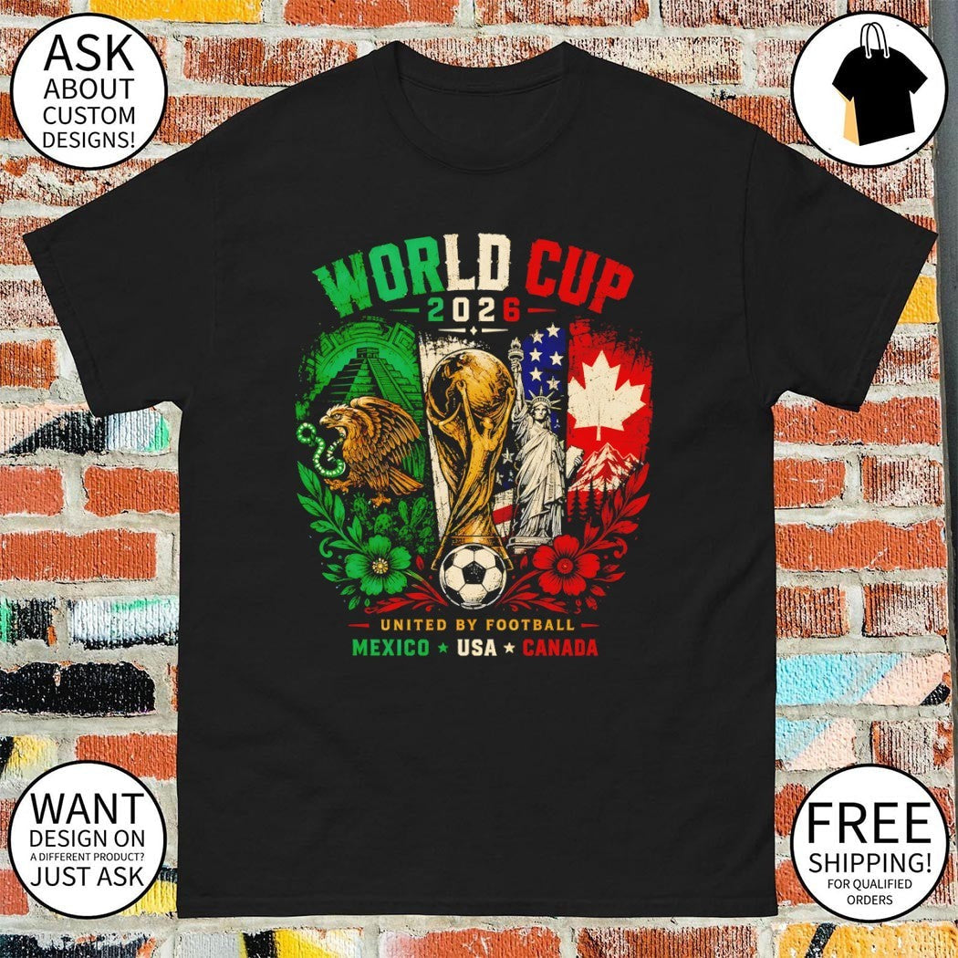 Mexico Usa Canada Football Tournament Trophy World - Adult & Kids T-Shirts, Sweatshirts & Hoodies apparel design preview 1