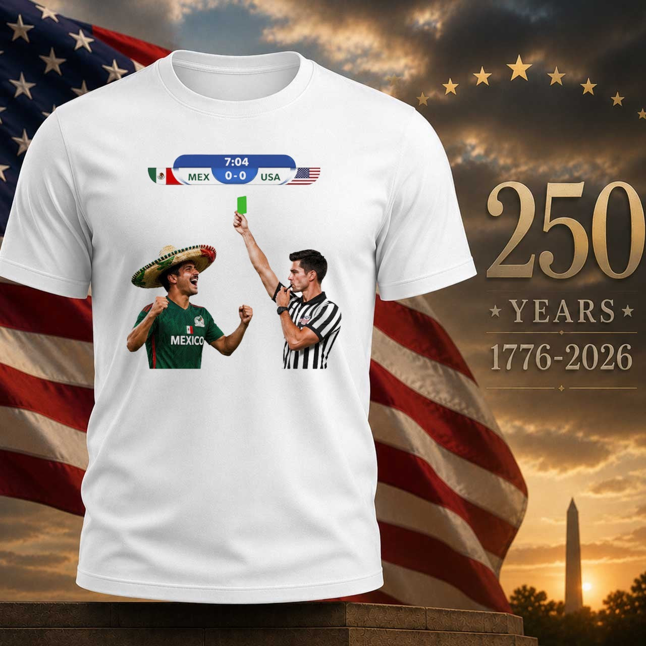 Mexico Vs USA Soccer Rivalry Fan Meme - Adult & Kids T-Shirts, Sweatshirts & Hoodies apparel design preview 1
