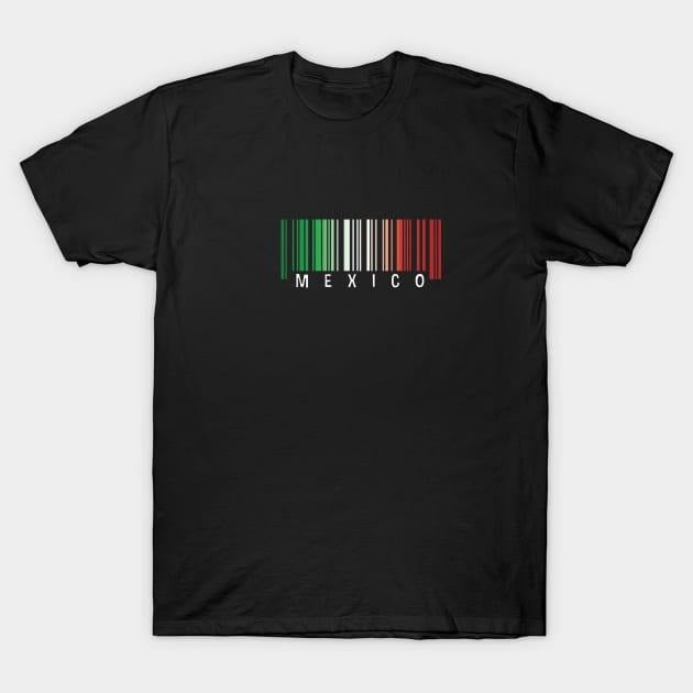 Mexico Flag Colors Barcode 02 - Adult & Kids T-Shirts, Sweatshirts & Hoodies apparel design preview 1