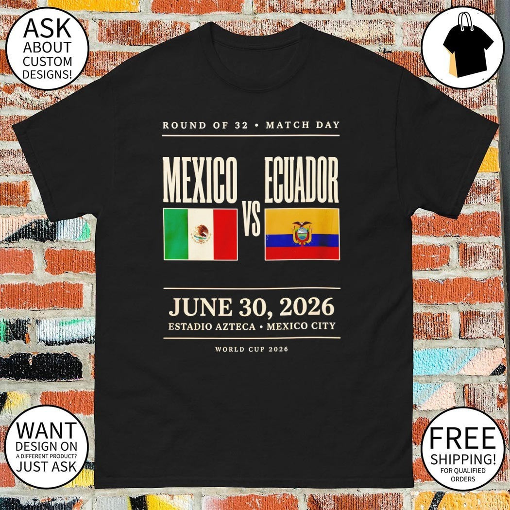 Mexico vs Ecuador World Cup 2026 Match Day - Adult & Kids T-Shirts, Sweatshirts & Hoodies apparel design preview 1