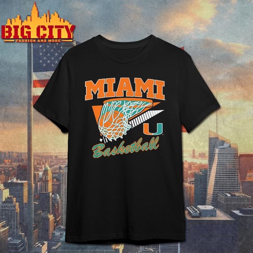 Miami Basketball Retro Swish - Adult & Kids T-Shirts, Sweatshirts & Hoodies apparel design preview 1
