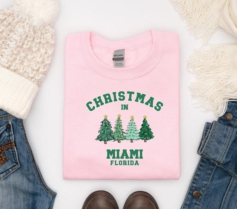 Miami Florida State Personalized City Name Trip Tree - Adult & Kids T-Shirts, Sweatshirts & Hoodies apparel design preview 1