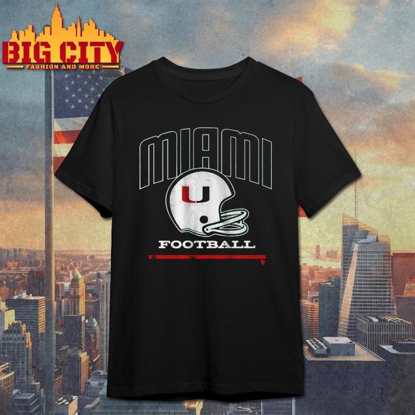 Miami Football Vintage Helmet - Adult & Kids T-Shirts, Sweatshirts & Hoodies apparel design preview 1
