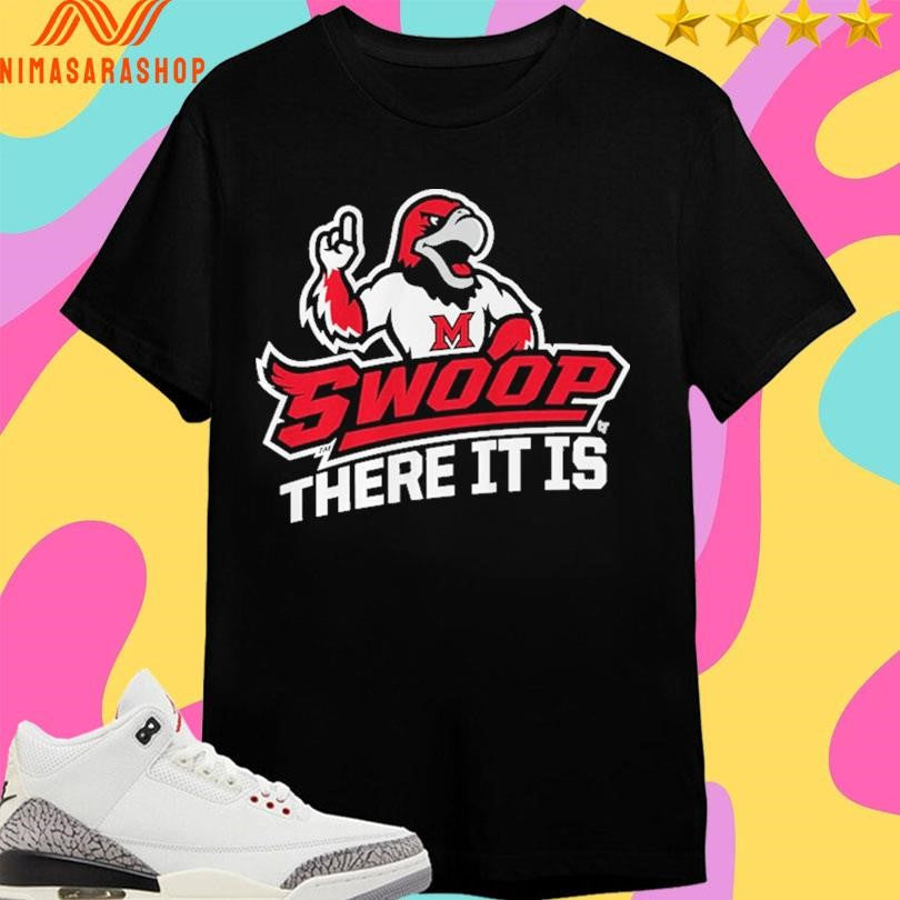 Miami OH Redhawks Basketball Swoop There It Is - Adult & Kids T-Shirts, Sweatshirts & Hoodies apparel design preview 1