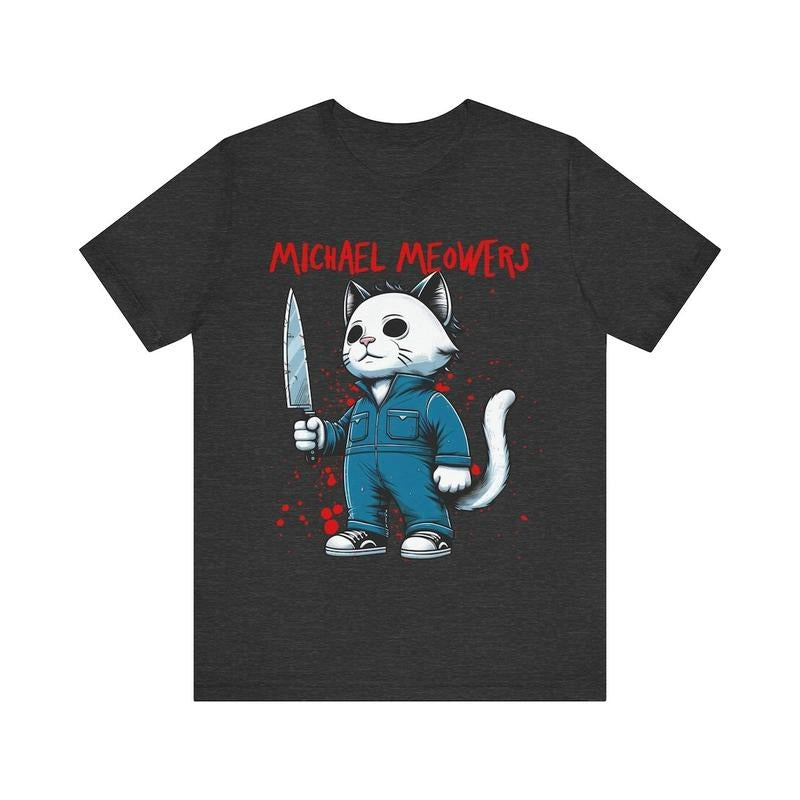 Michael Meowser Horror Movie Halloween Scary Slasher - Adult & Kids T-Shirts, Sweatshirts & Hoodies apparel design preview 1