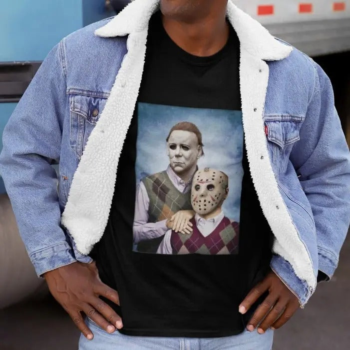 Michael Myers Jason Voorhees Step Brothers Movie - Adult & Kids T-Shirts, Sweatshirts & Hoodies apparel design preview 1