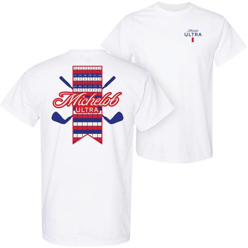 Michelob Ultra Golf Scorecard White Colorway Front - Adult & Kids T-Shirts, Sweatshirts & Hoodies apparel design preview 1