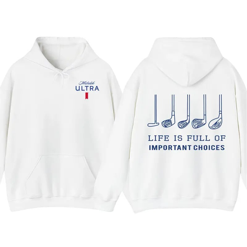 Michelob Ultra Golfing 2 Sided Casual Streetwear Tops - Adult & Kids T-Shirts, Sweatshirts & Hoodies apparel design preview 1