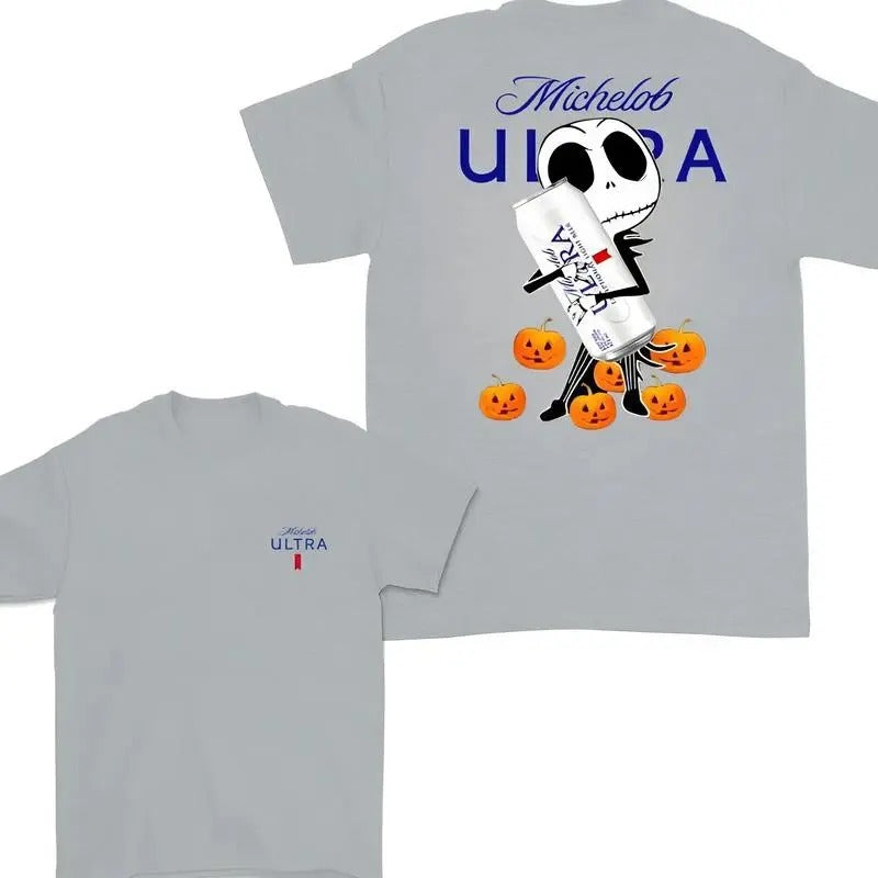 Michelob Ultra Halloween Jack Hug Skellington - Adult & Kids T-Shirts, Sweatshirts & Hoodies apparel design preview 1