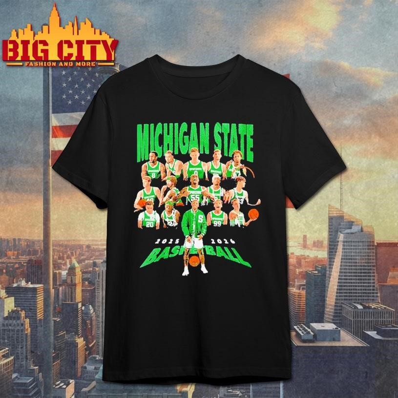 Michigan State Spartans men's basketball 2025 2026 - Adult & Kids T-Shirts, Sweatshirts & Hoodies apparel design preview 1