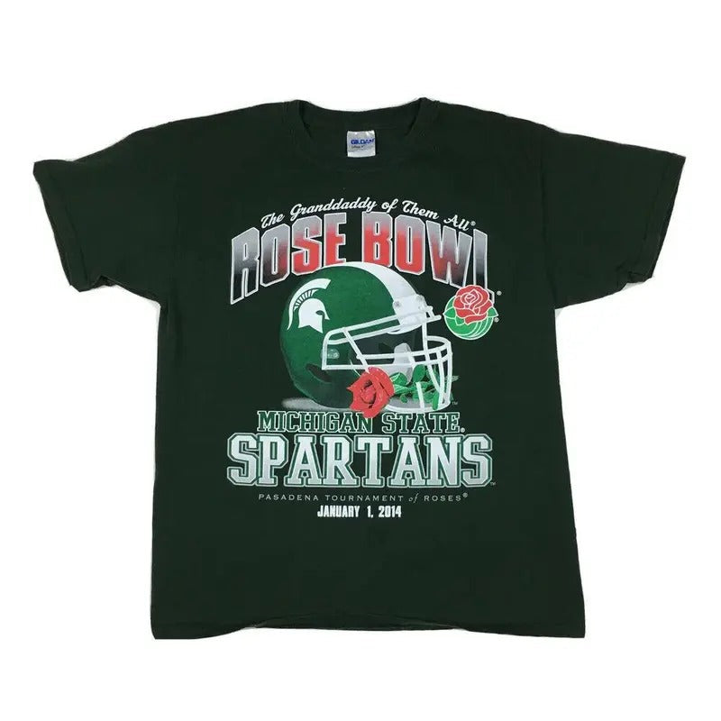 Michigan State University Spartans Football 2014 Rose - Adult & Kids T-Shirts, Sweatshirts & Hoodies apparel design preview 1
