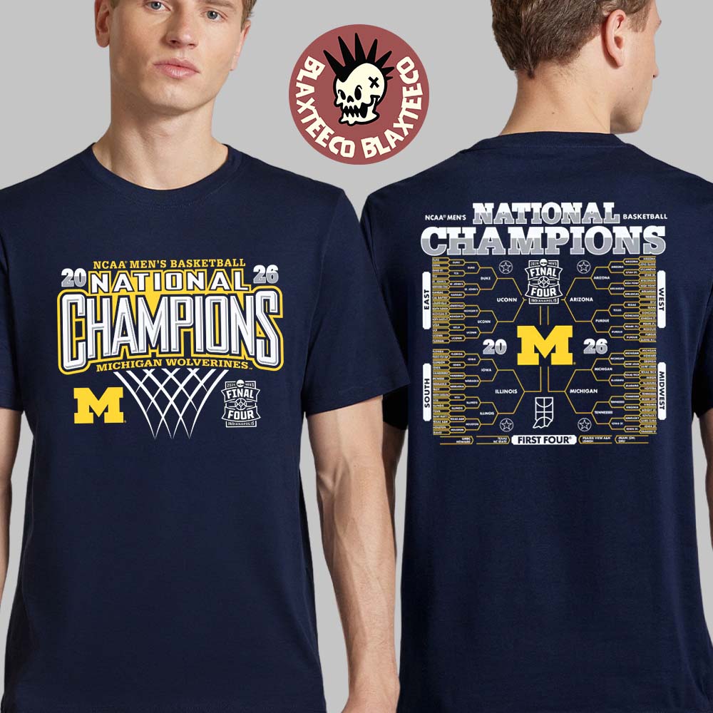 Michigan Wolverines 2026 NCAA Men's Basketball - Adult & Kids T-Shirts, Sweatshirts & Hoodies apparel design preview 1