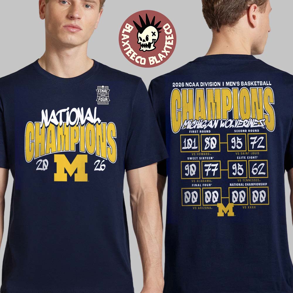 Michigan Wolverines 2026 NCAA Men's Basketball - Adult & Kids T-Shirts, Sweatshirts & Hoodies apparel design preview 1