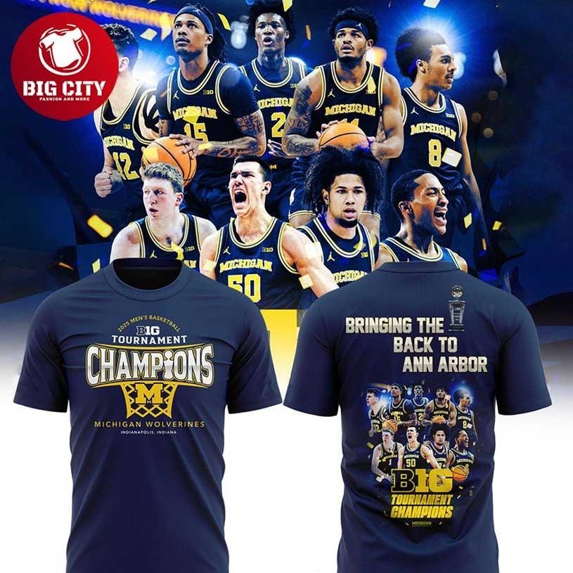 Michigan Wolverines Basketball Big Ten Tournament - Adult & Kids T-Shirts, Sweatshirts & Hoodies apparel design preview 1