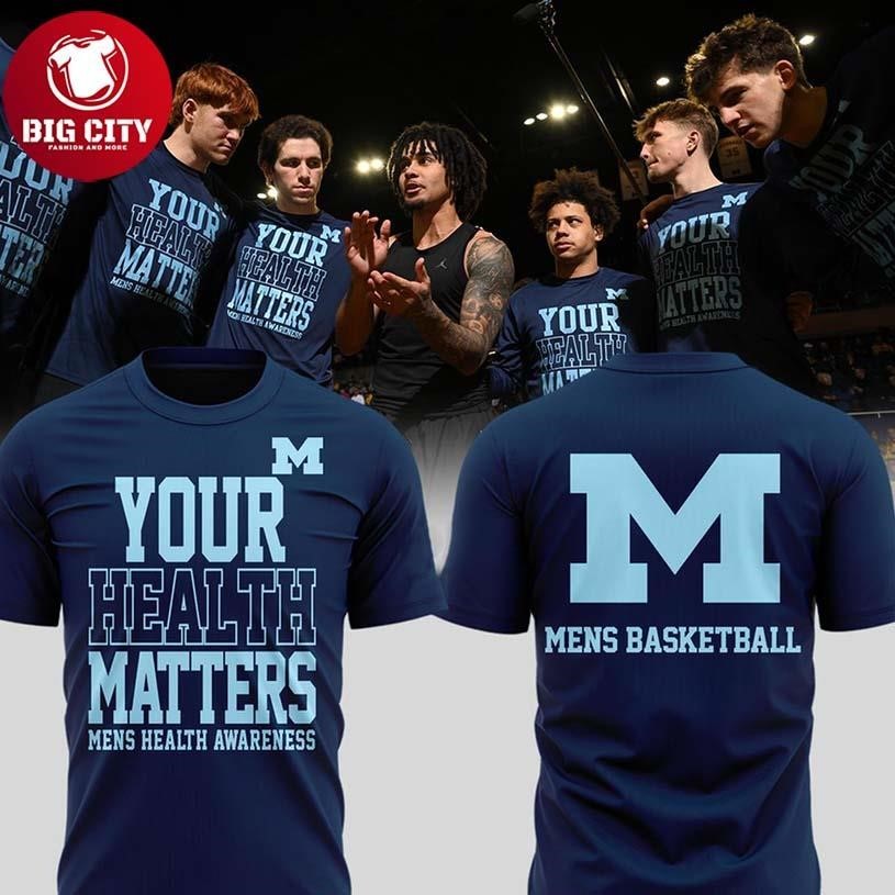 Michigan Wolverines Basketball Your Health Matter - Adult & Kids T-Shirts, Sweatshirts & Hoodies apparel design preview 1