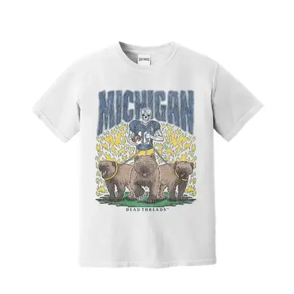 Michigan Wolverines NCAA Football Vintage College - Adult & Kids T-Shirts, Sweatshirts & Hoodies apparel design preview 1