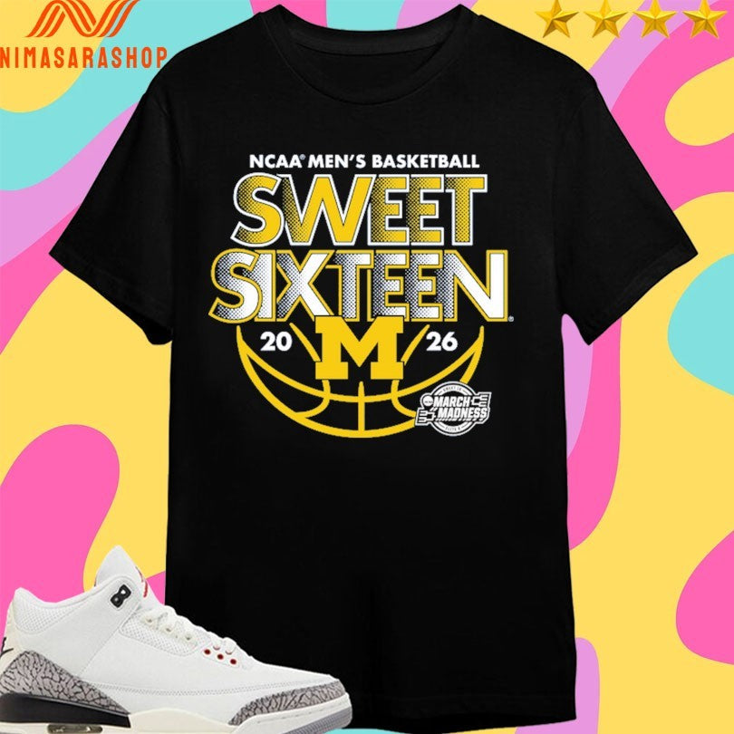 Michigan Wolverines NCAA Men’s Basketball Sweet - Adult & Kids T-Shirts, Sweatshirts & Hoodies apparel design preview 1